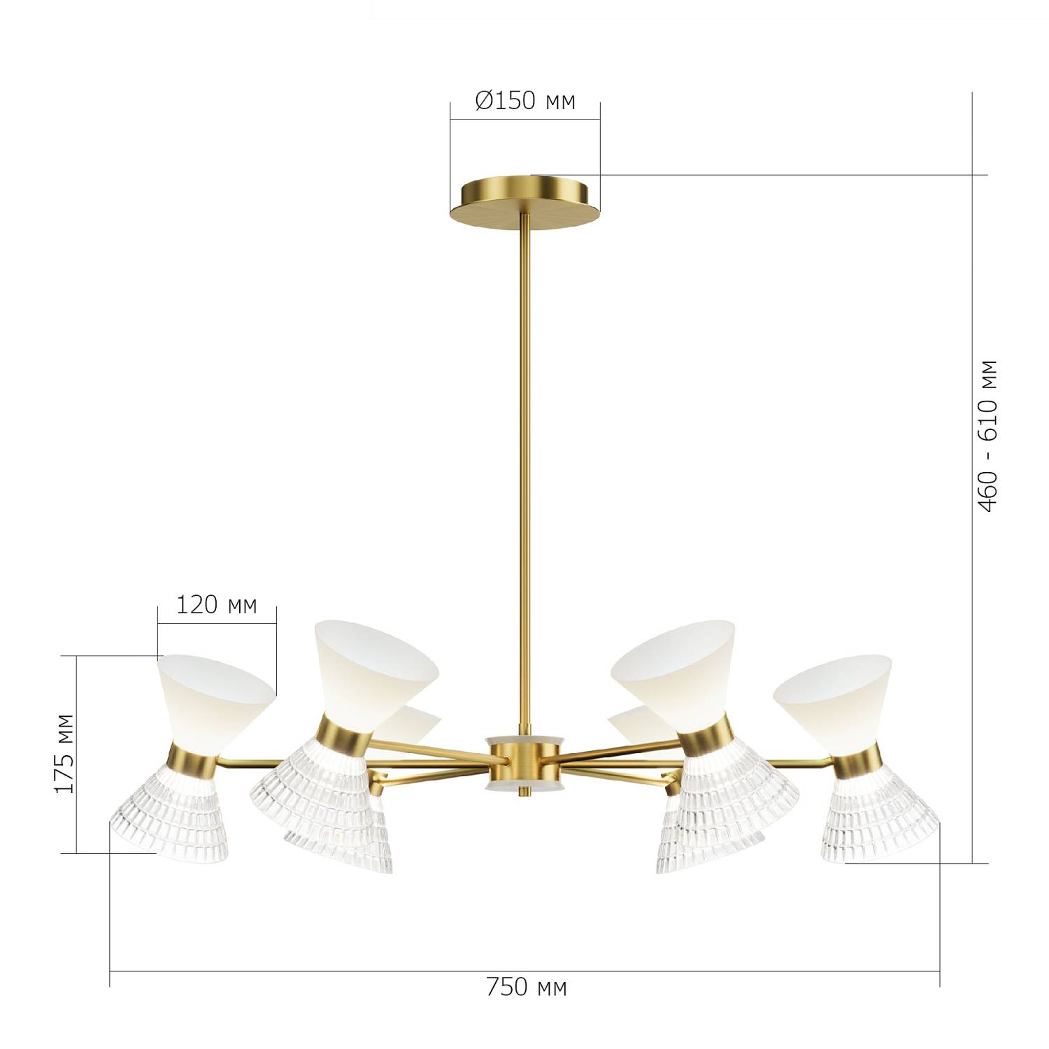 Люстра на штанге ST Luce Spirit SL2004.303.12 Люстра на штанге ST Luce Spirit SL2004.303.12