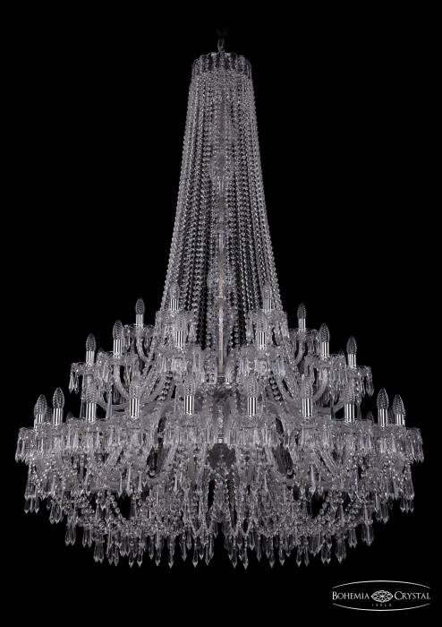 Подвесная хрустальная люстра 1403 Bohemia 1403/24+12+6/460/h-177/2d Ni