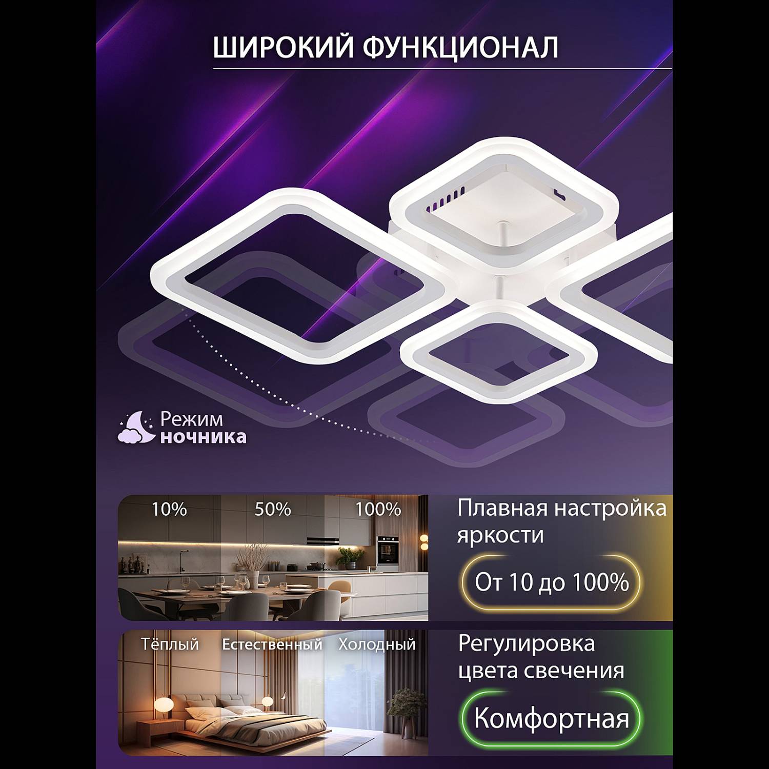 Потолочная люстра Natali Kovaltseva Opti LED LAMPS 81108/1C