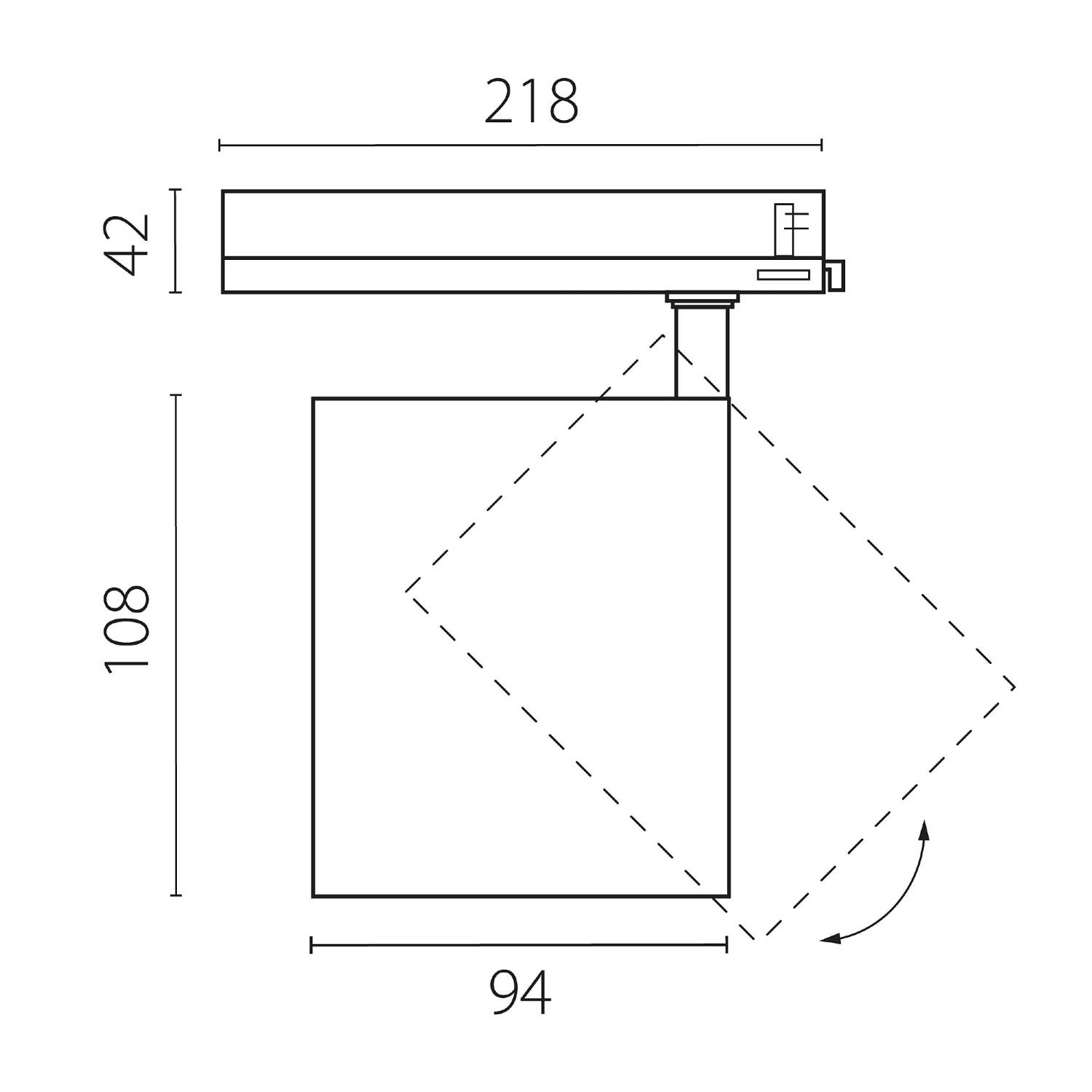 Трековый светильник Lightstar Alta Base A5446TRIAC