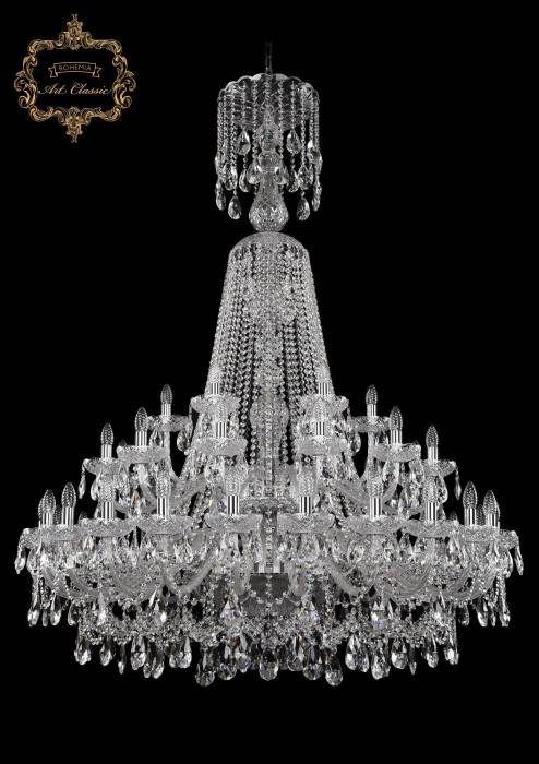 Подвесная хрустальная люстра 11.25 Art Classic 11.25.24+12+6.460.2d.XL-168.Cr.Sp