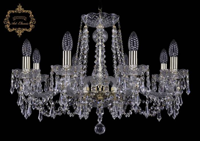 Подвесная хрустальная люстра 11.23 Art Classic 11.23.8.220.Gd.Dr