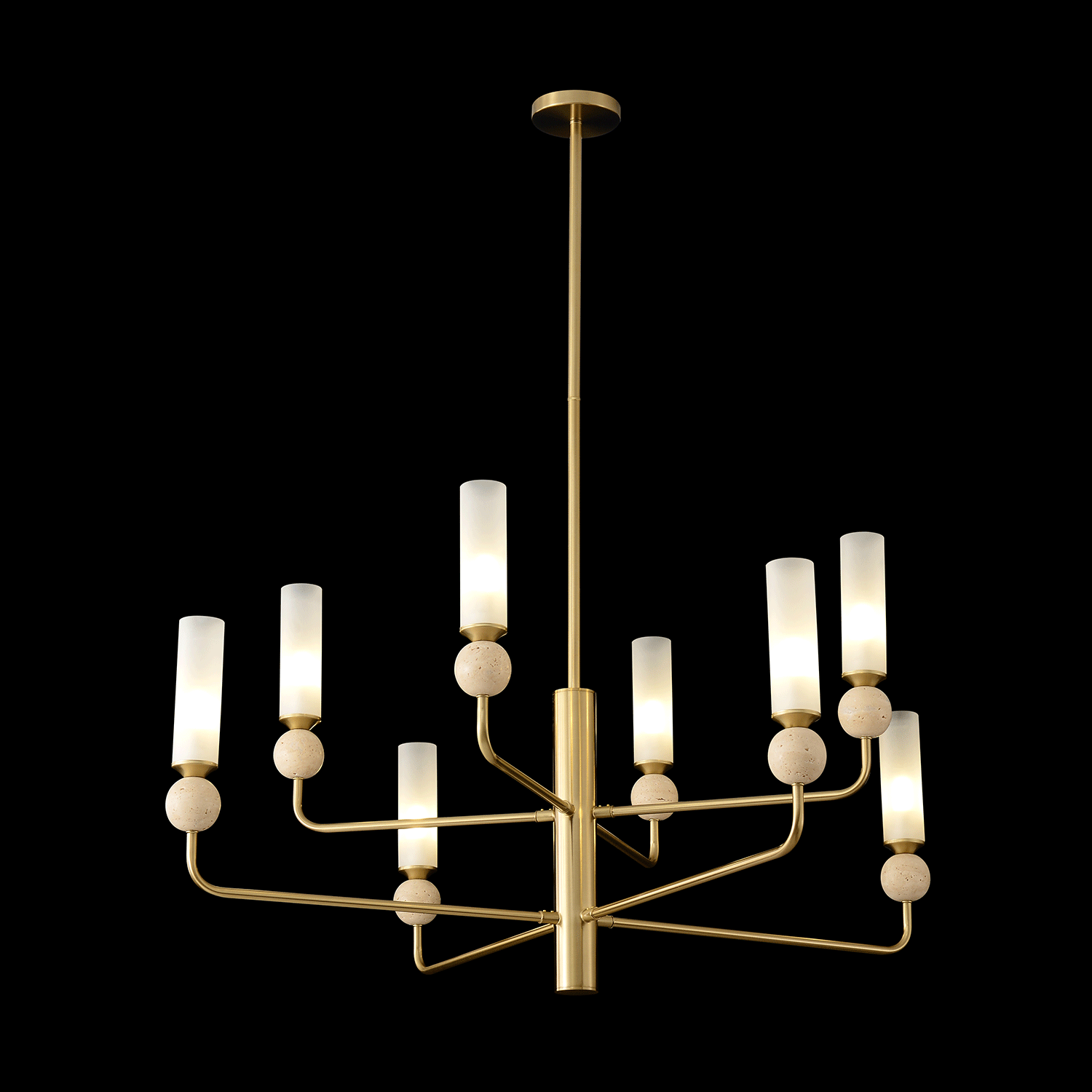 Люстра на штанге Crystal Lux Simply SIMPLY SP8 BRASS