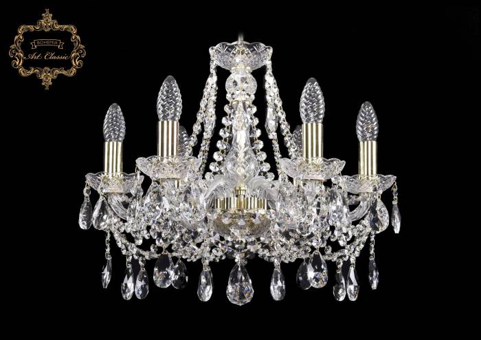 Подвесная хрустальная люстра 11.21 Art Classic 11.21.6.165.Gd.Sp