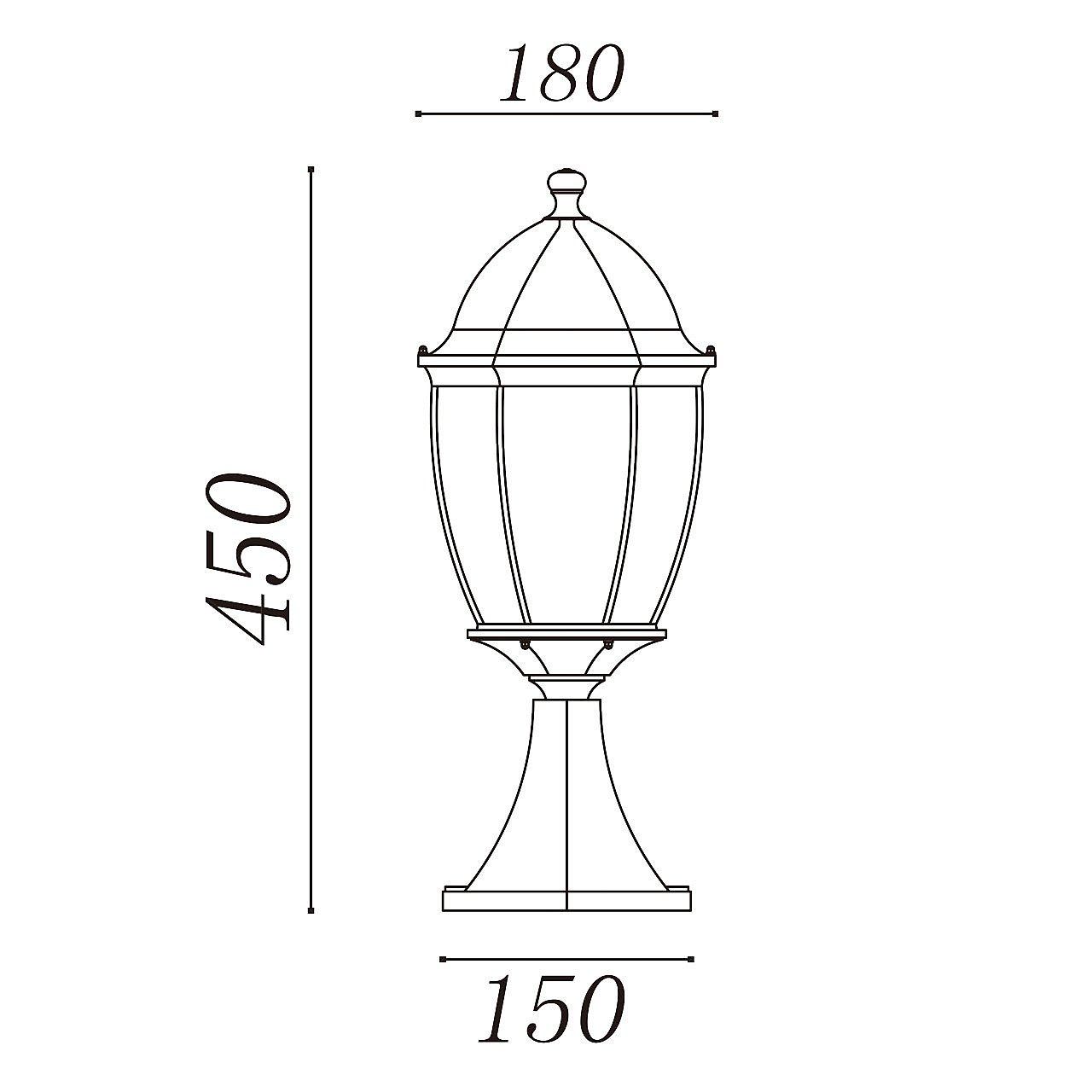 Уличный наземный светильник De Markt Фабур 804040301