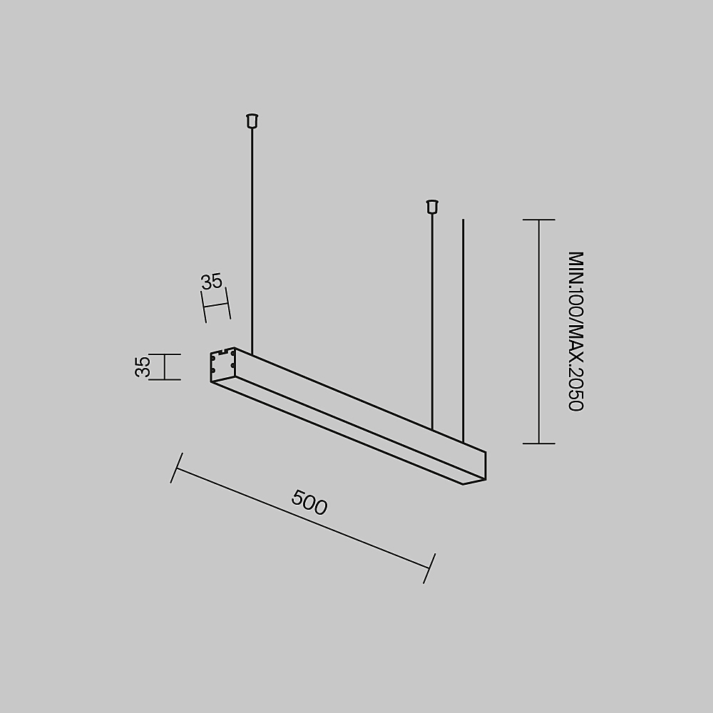 Светильник подвесной Maytoni Подвесные линейные светильники LL312002