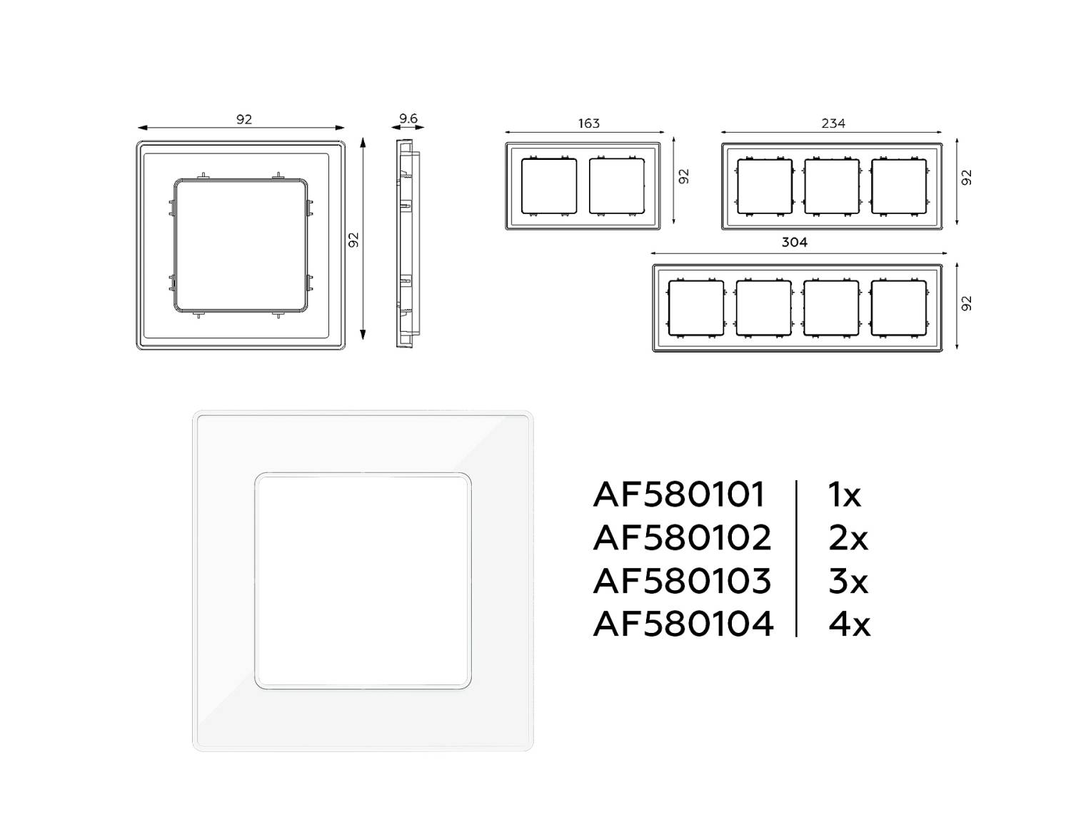 Рамка Ambrella Volt Arctic AF580103