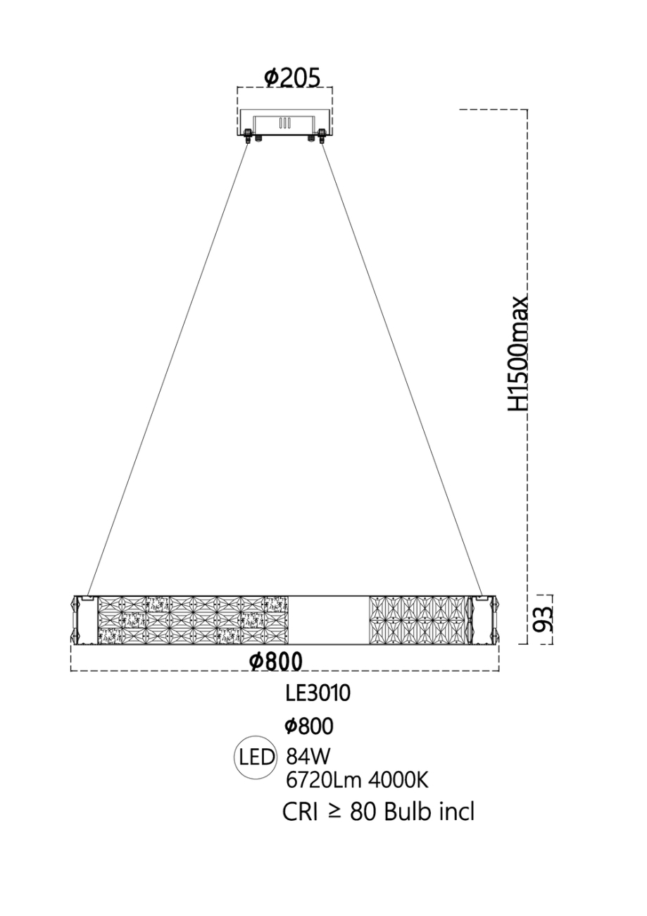 Подвесная люстра LEON Celine LE3010/800 CH