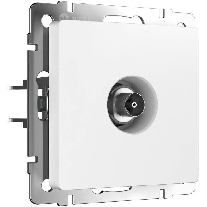 Розетка Werkel W1183061/ ТВ-розетка оконечная (белый матовый)