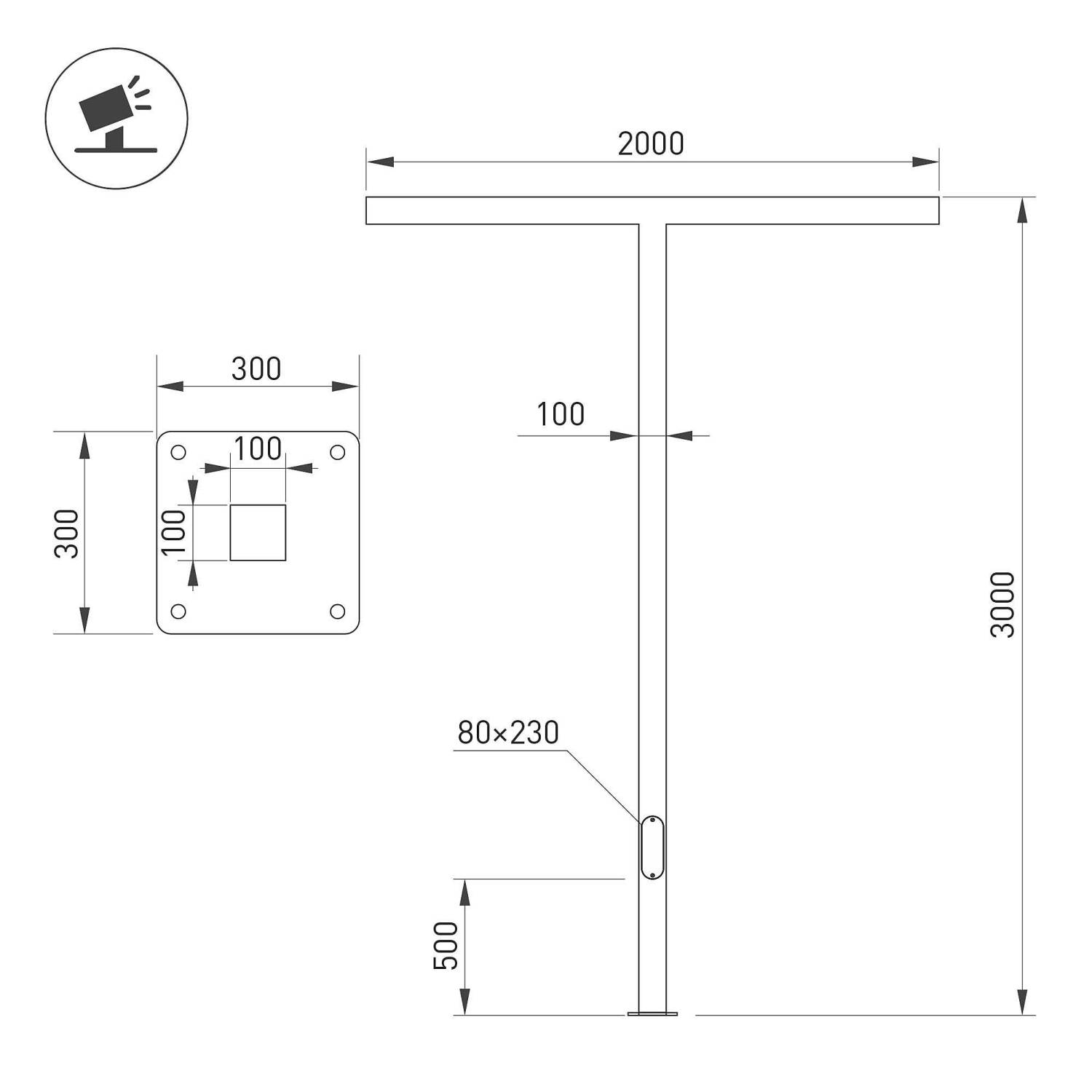 Столб фонарный уличный Arlight 051412