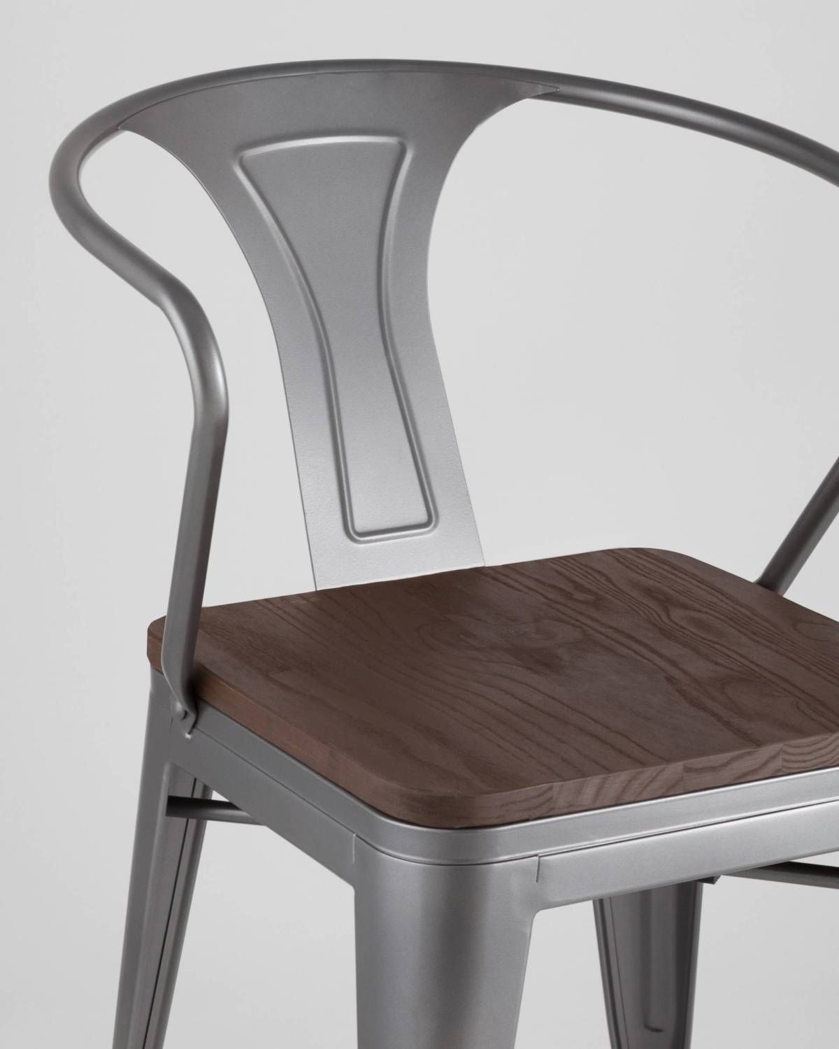 Обеденный стул Stool Group Tolix Arm Wood YD-H440AR-W YG-15