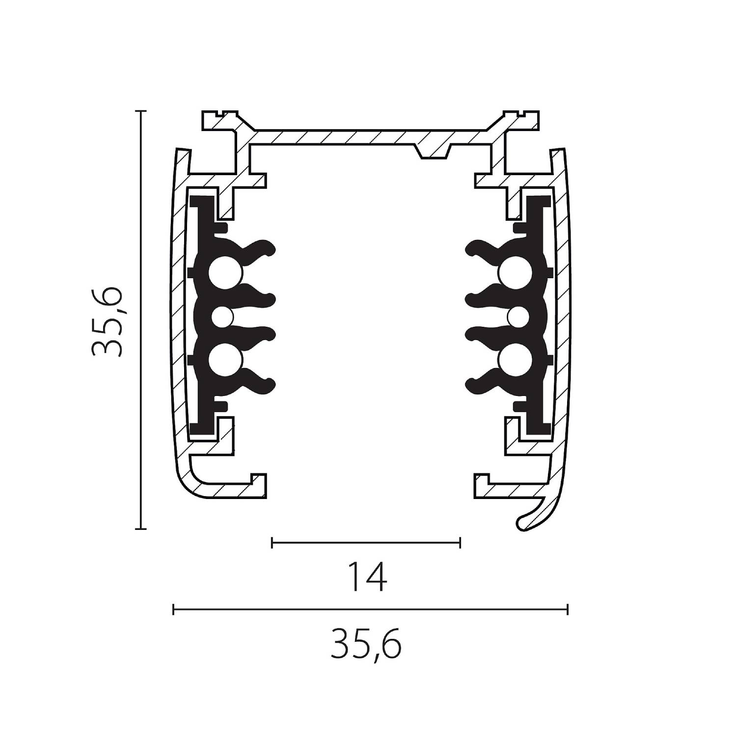 Шинопровод Lightstar Quattro-Dali 504025-DALI