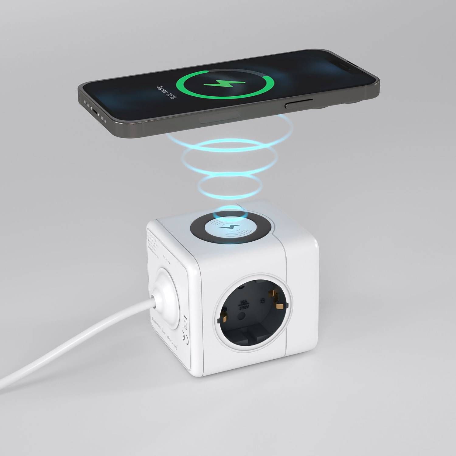 Werkel W6513501/ Розеточный блок 3-местный + 3 USB + беспроводная зарядка