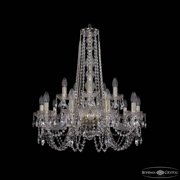 Подвесная хрустальная люстра 1402 Bohemia 1402/10+5/240/h-75 G