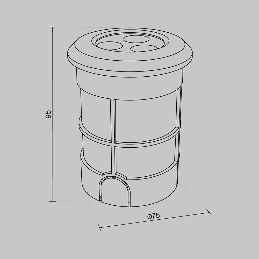 Уличный встраиваемый Maytoni Flash O044DL-L3S3K