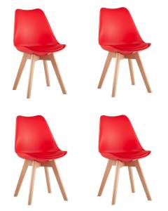 Комплект стульев Stool Group Frankfurt Y863-V seat red X4