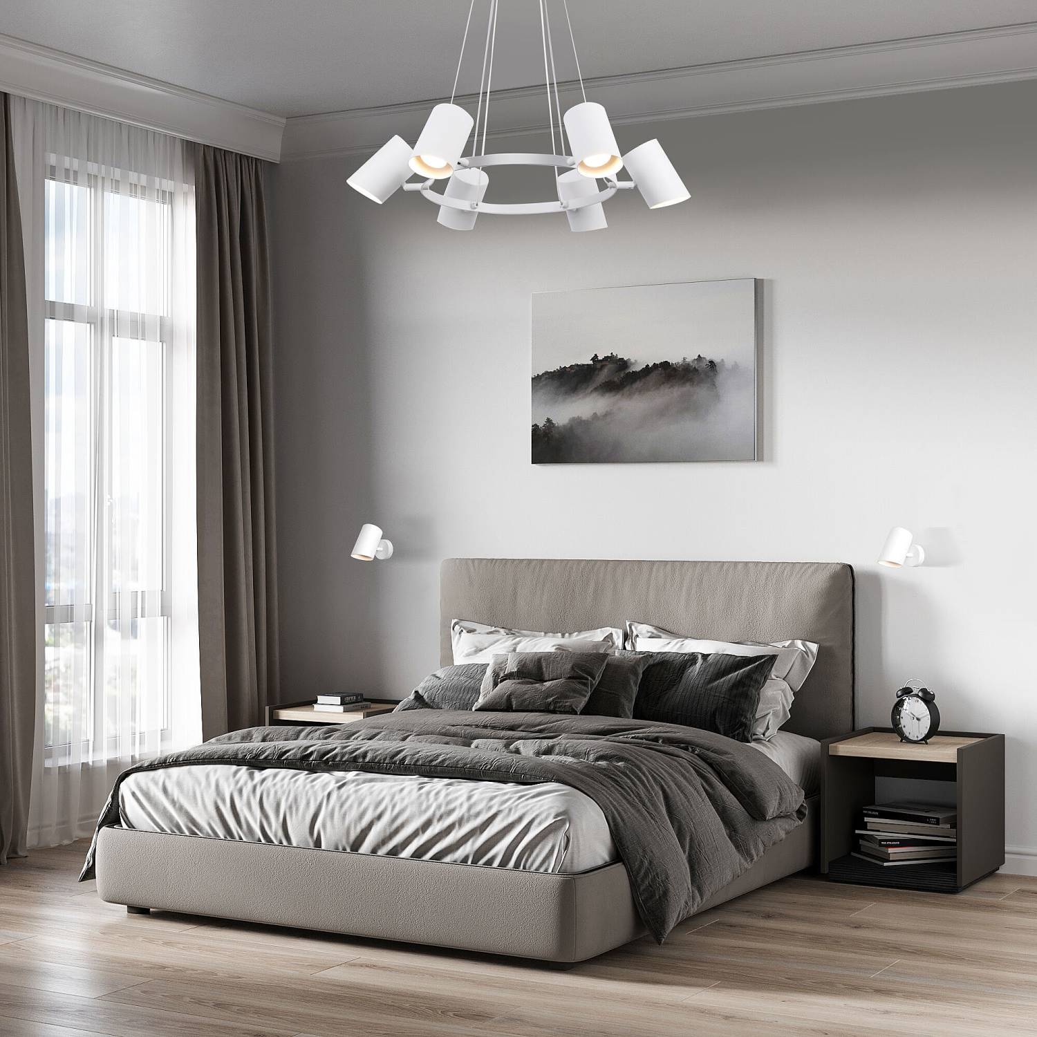 Подвесная люстра Eurosvet Splay 70147/6 белый Smart