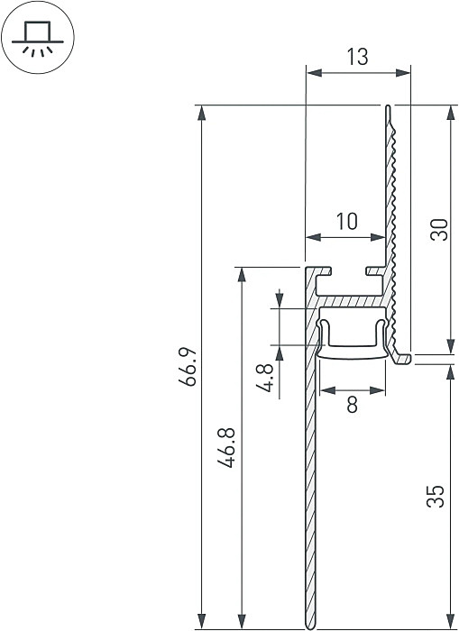 Профиль Arlight Arh-Plintus 043665
