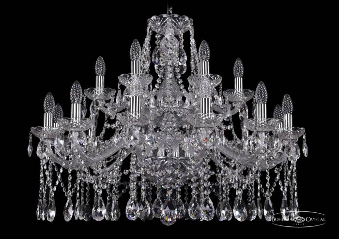 Подвесная хрустальная люстра 1413 Bohemia 1413/12+6/300/2d Ni