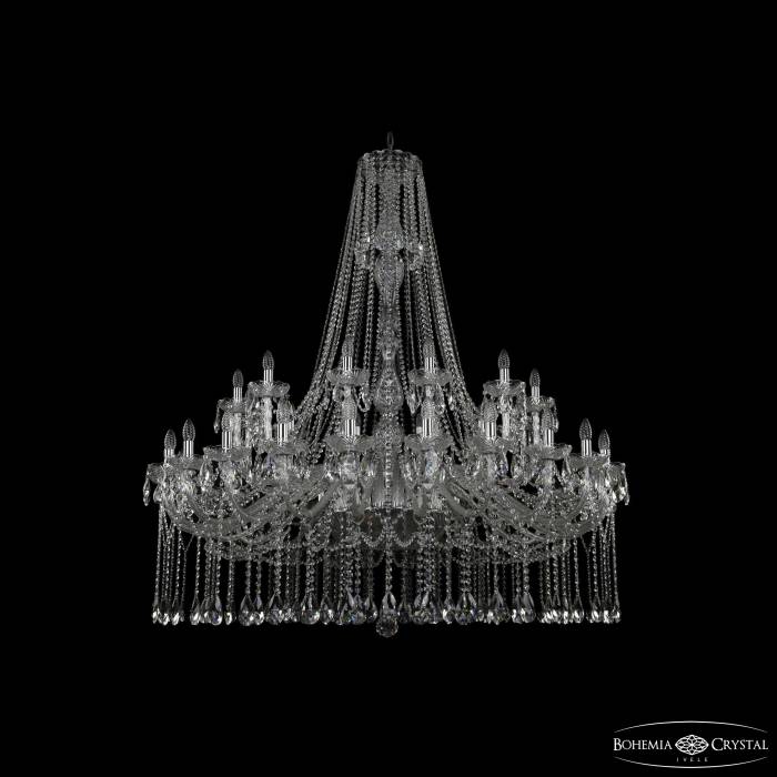 Подвесная хрустальная люстра 1413 Bohemia 1413/24+12/530/h-160 Ni