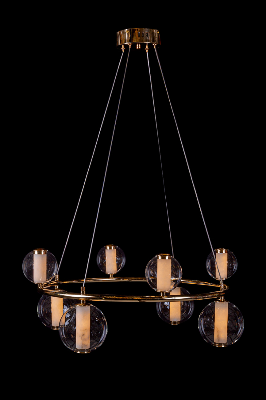 Подвесная люстра LEON Aurore LE7703/8 Gold