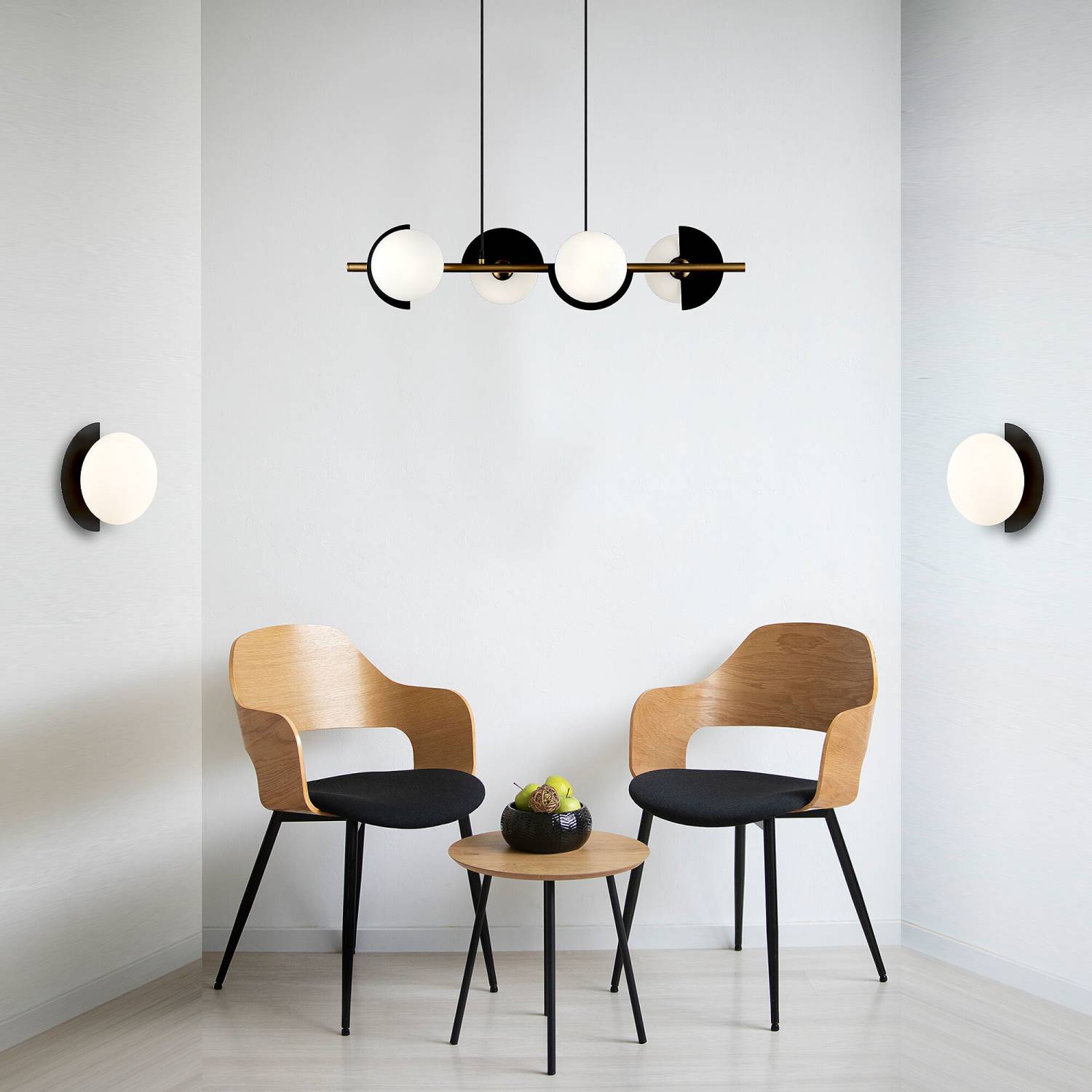 Подвесная люстра Eurosvet Moity 70149/4 черный/латунь Smart