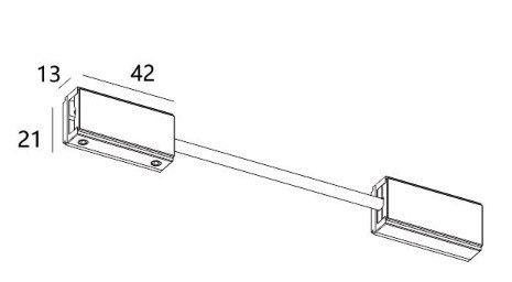 Коннектор гибкий угловой 0,1м к системе FANTOM Italline IT010-4012 black