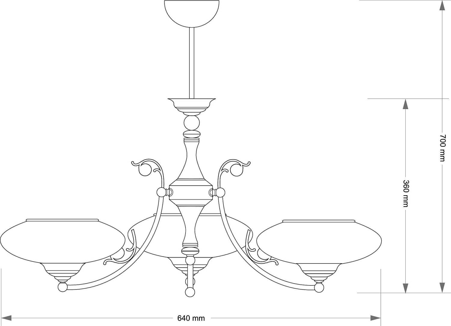 Потолочная люстра Kutek Casamia (плафон) CAS-ZW-3(P)