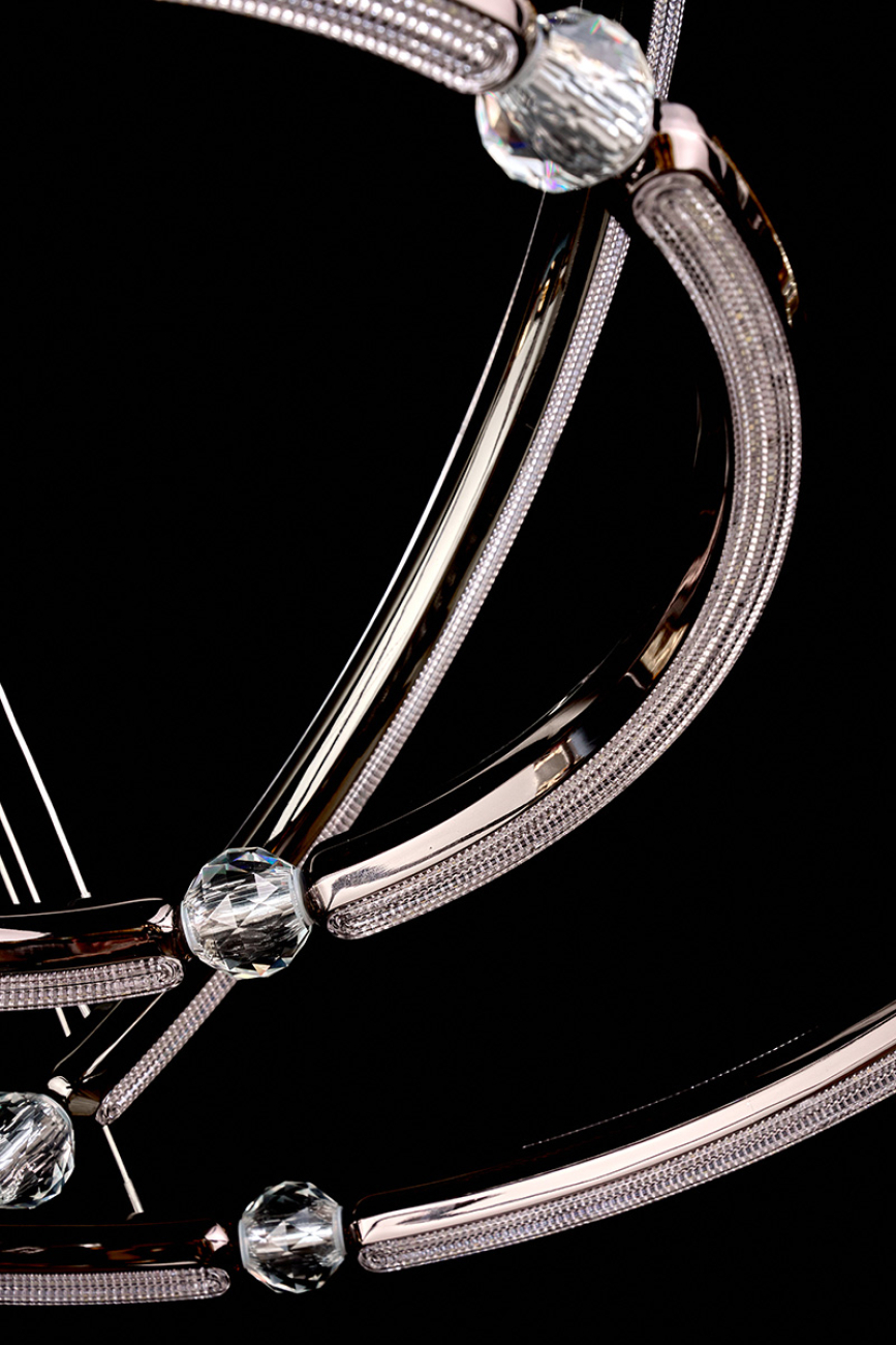 Подвесная люстра LEON Ani LE7710/800-3K Black/Chrome