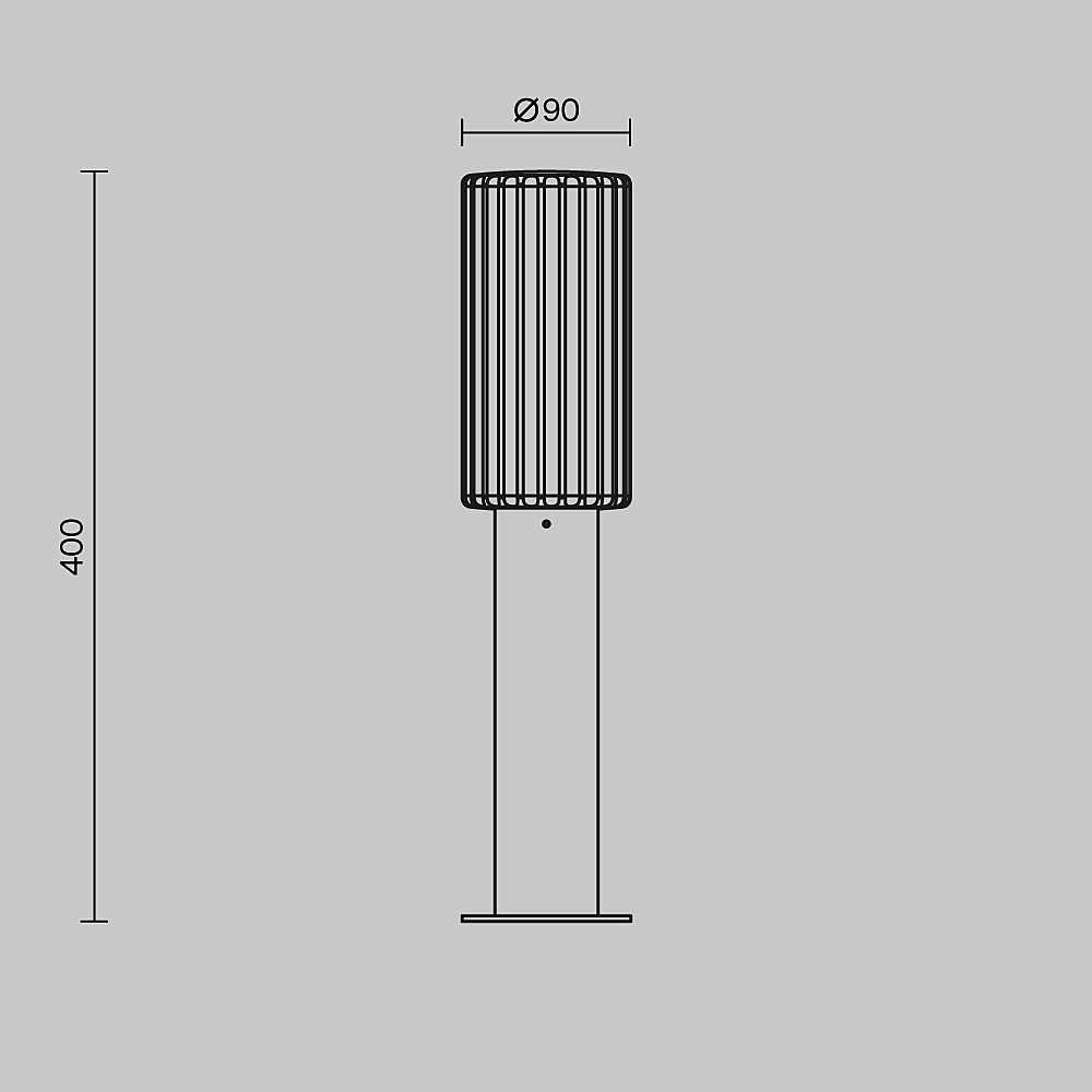 Уличный наземный светильник Maytoni Rib O502FL-01B
