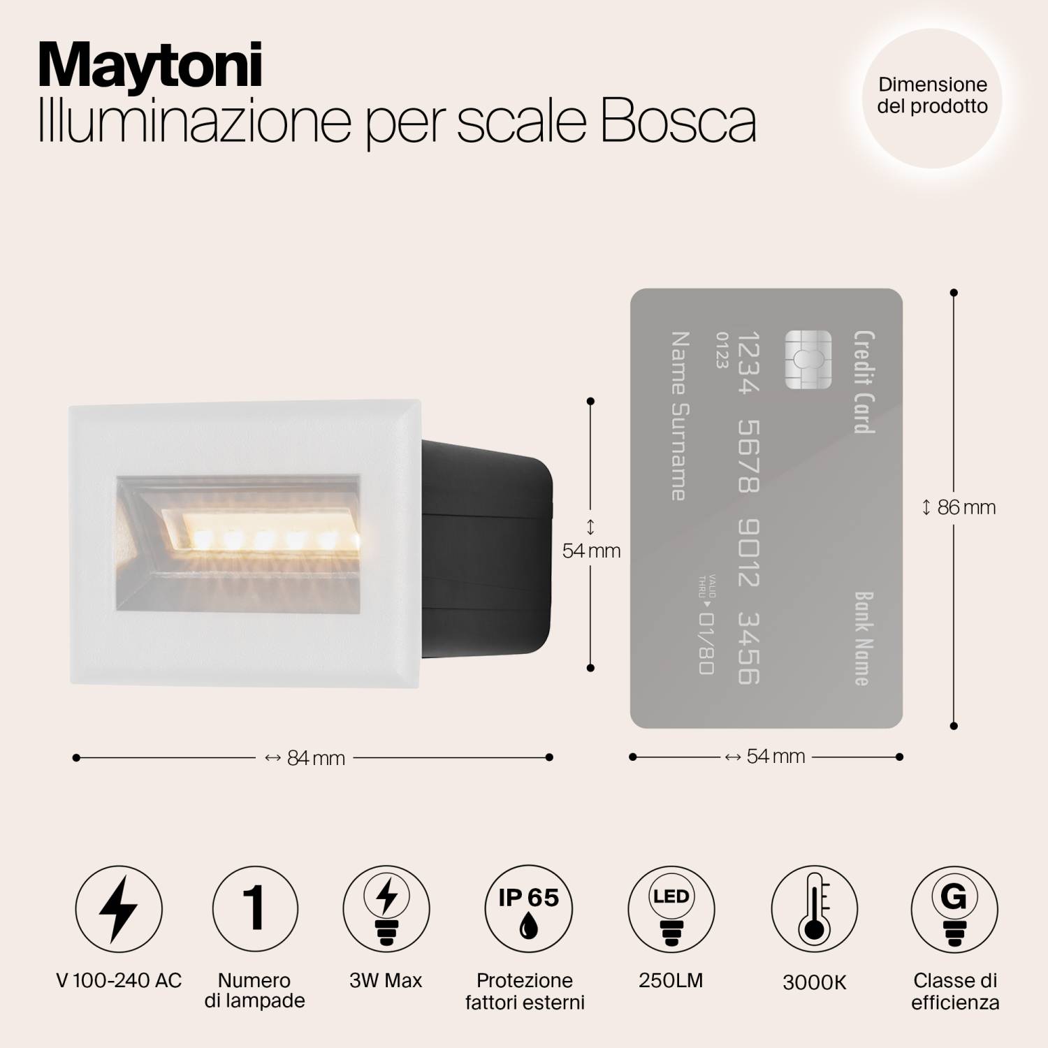 Подсветка для ступеней Maytoni Bosca O045SL-L3W3K Подсветка для ступеней Maytoni Bosca O045SL-L3W3K
