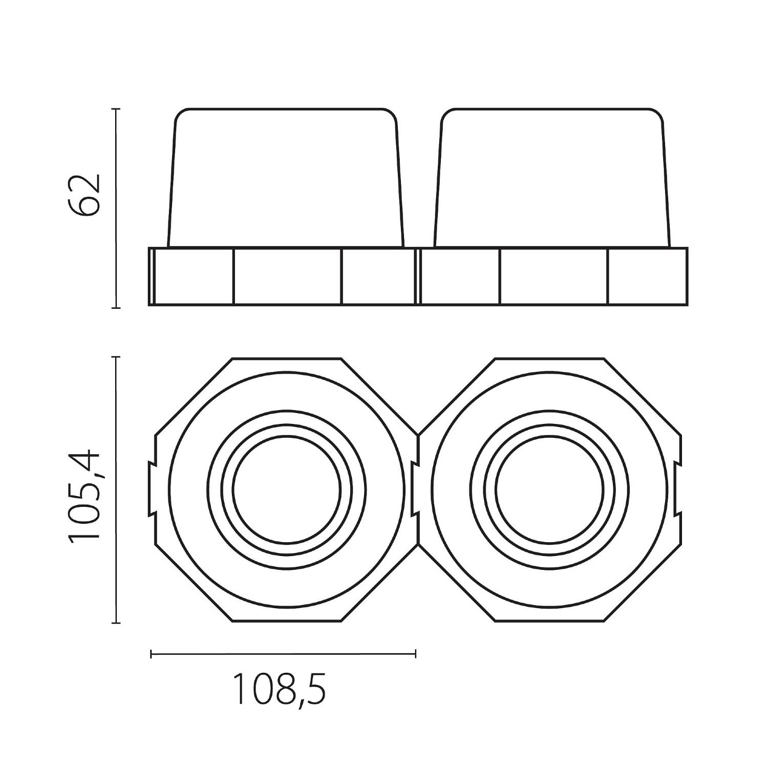 Рамка (светильник) скрытого монтажа лампочек и LED модулей MR16 в натяжной потолок Lightstar Anello 112000