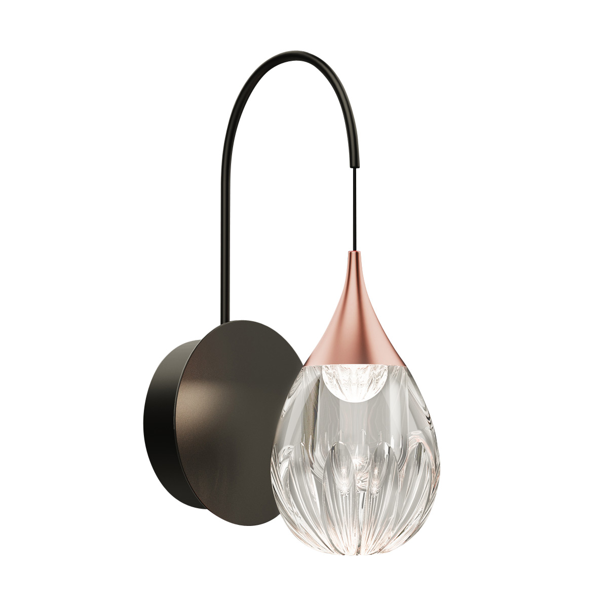 Настенное бра Delight Collection Stilla MB24001004-1A copper/clear