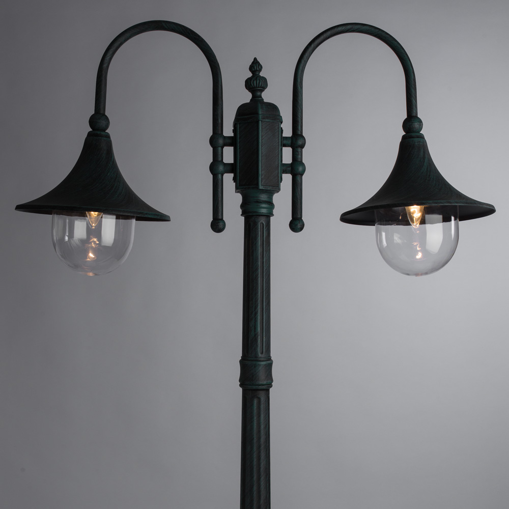 Столб фонарный уличный Arte Lamp MALAGA A1086PA-2BG