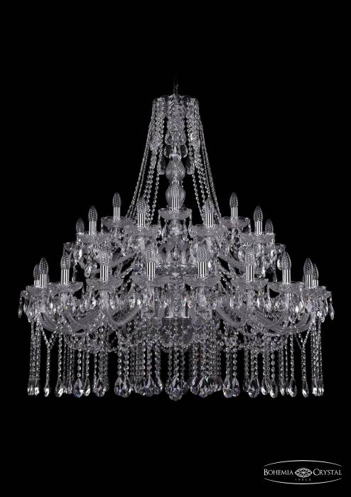 Подвесная хрустальная люстра 1413 Bohemia 1413/20+10+5/400/2d Ni