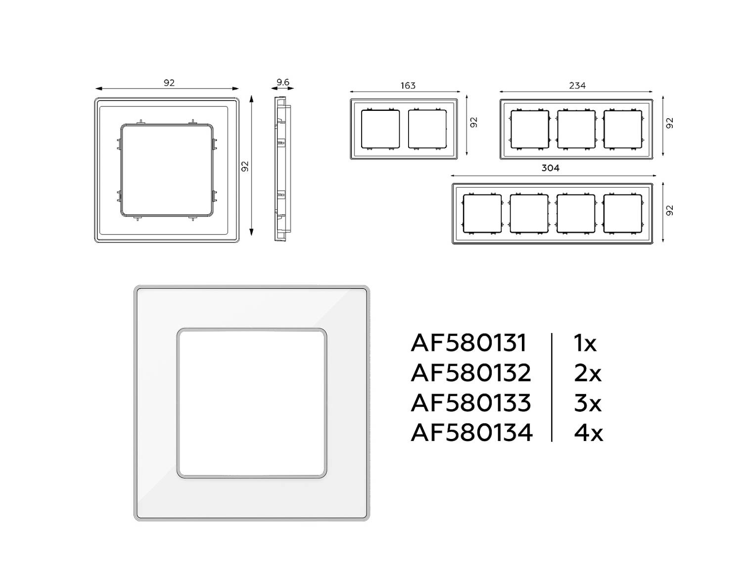 Рамка Ambrella Volt Arctic AF580134