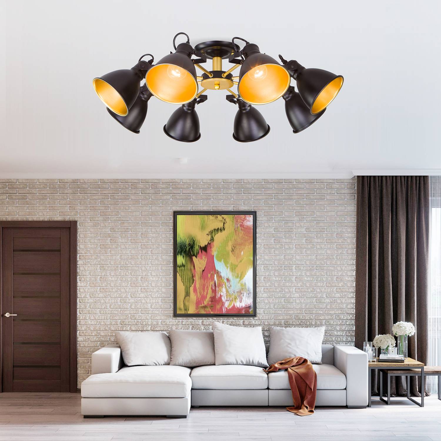 Потолочная люстра Eurosvet Denley 70112/8 черный