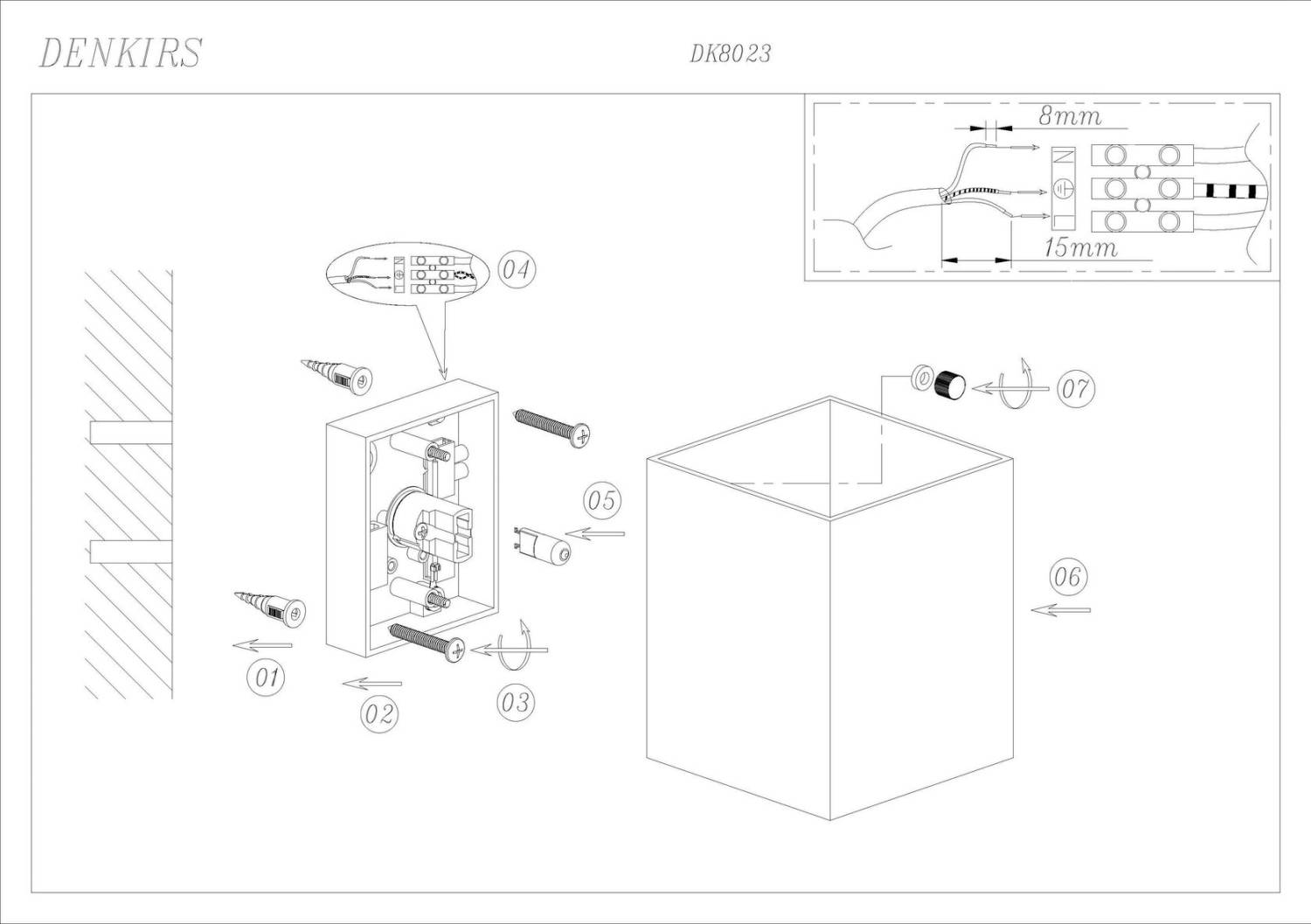 Настенный светильник Denkirs DK8023 DK8023-WH