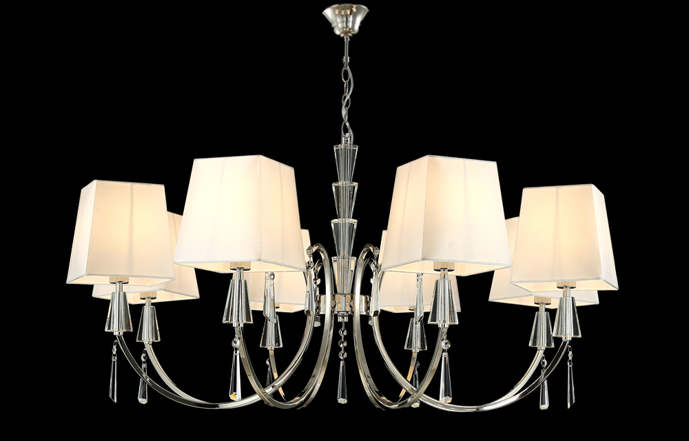 Подвесная люстра Crystal Lux Marsela MARSELA SP-PL8 NICKEL