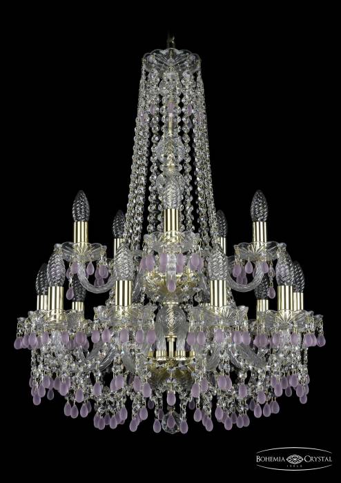 Подвесная хрустальная люстра 1410 Bohemia 1410/10+5/195/h-74/2d G V7010