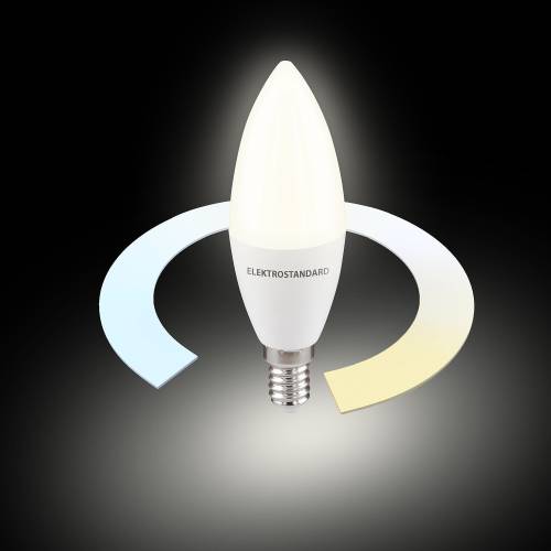 Лампочки Elektrostandard Умная лампа Свеча  LED C37 Е14 7W 3300К-6500К CCT+DIM (BLE2779) (E14)  (7Вт)  (3300K) 