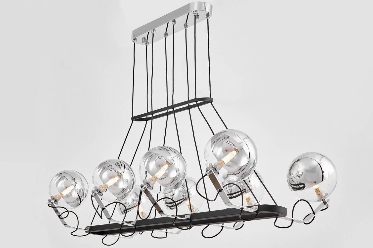 Подвесная люстра Lumina Deco Marseo LDP 9110-8-PR BK+CHR