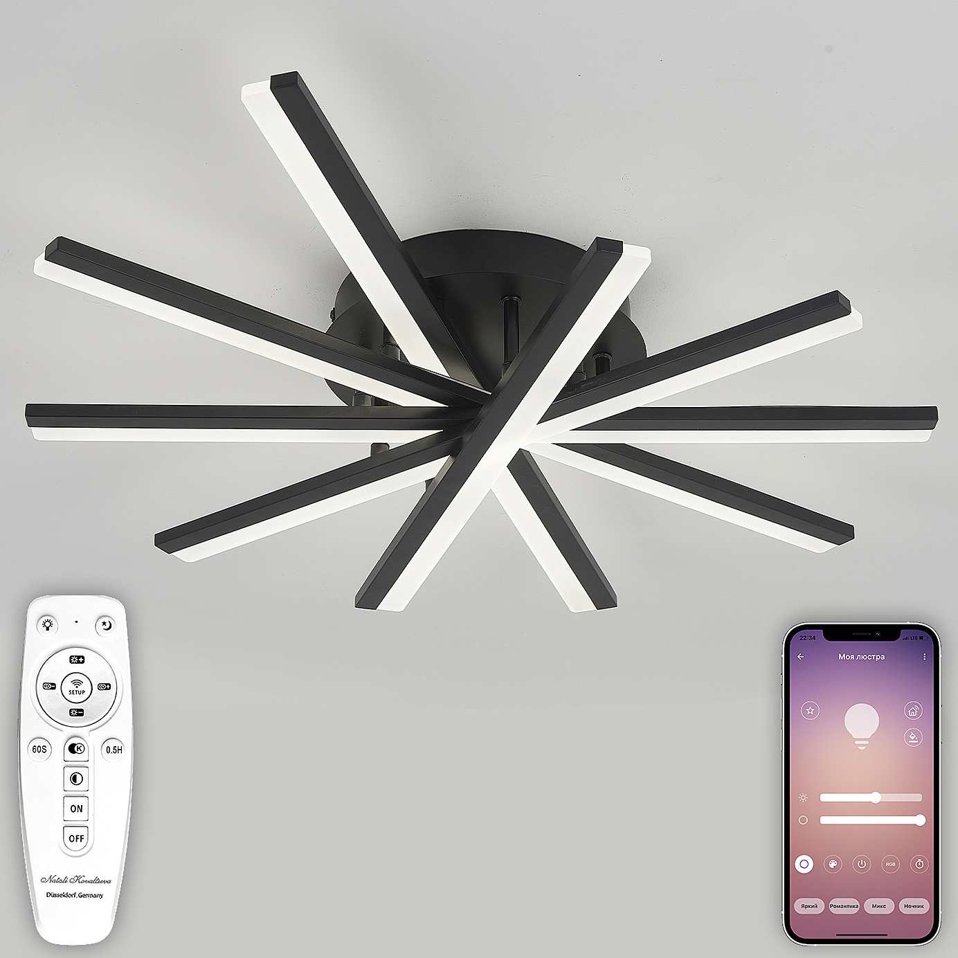 Потолочная люстра Natali Kovaltseva LEDLIGHT LED LAMPS 81174