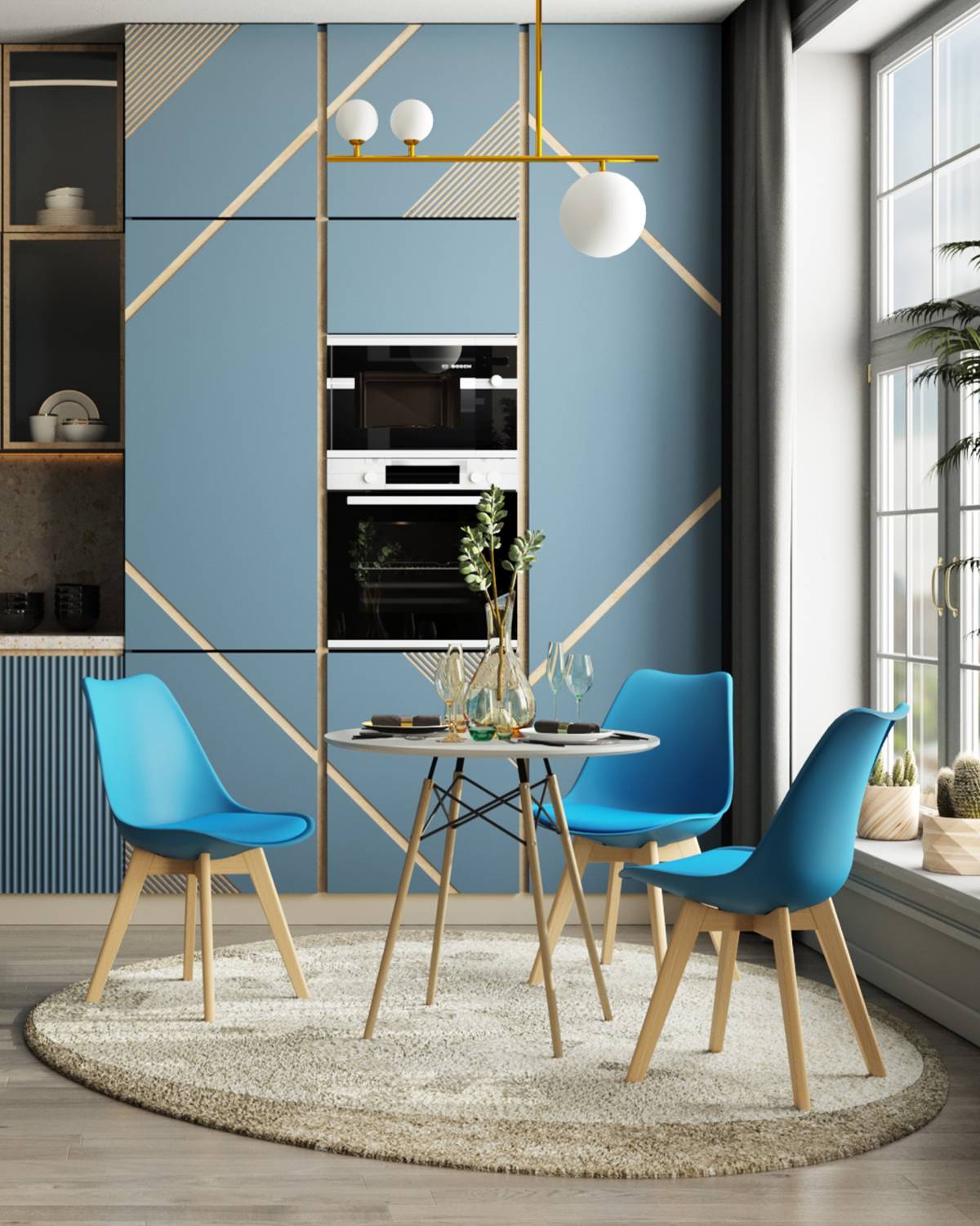 Обеденный стул Stool Group Frankfurt Y863 aqua