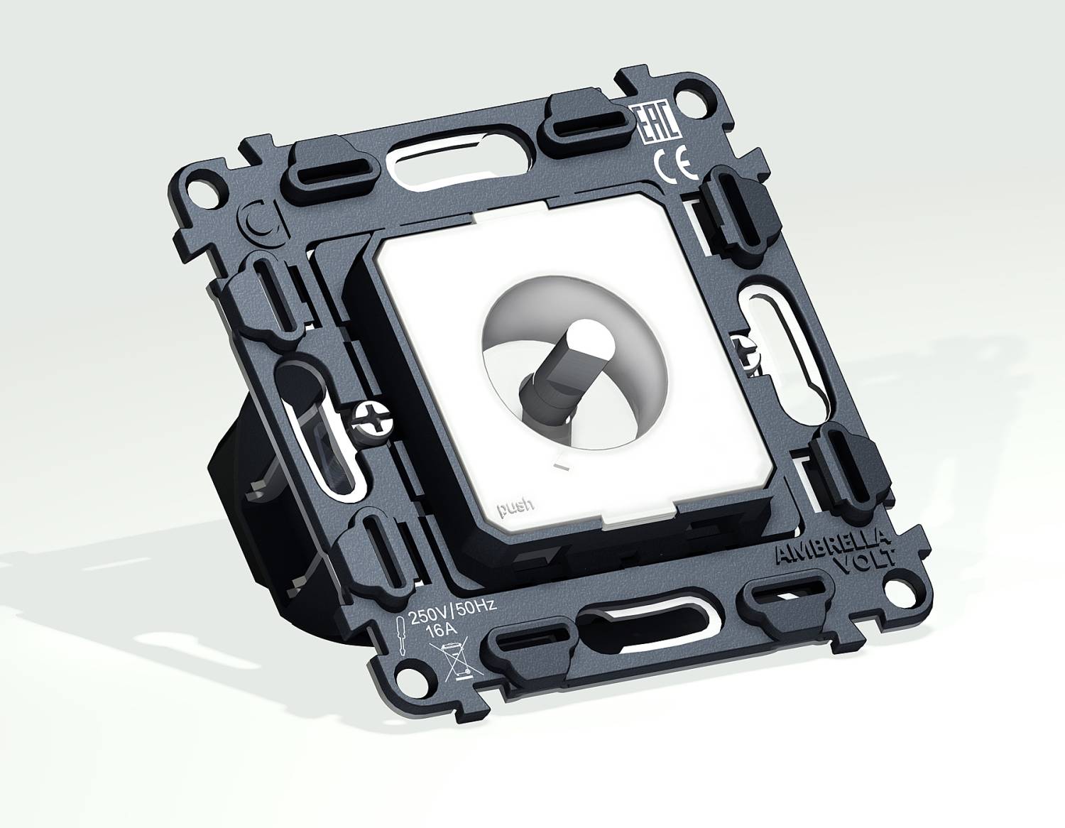 Механизм терморегулятора с датчиком для теплого пола с подсветкой Ambrella Volt QUANT VM1381