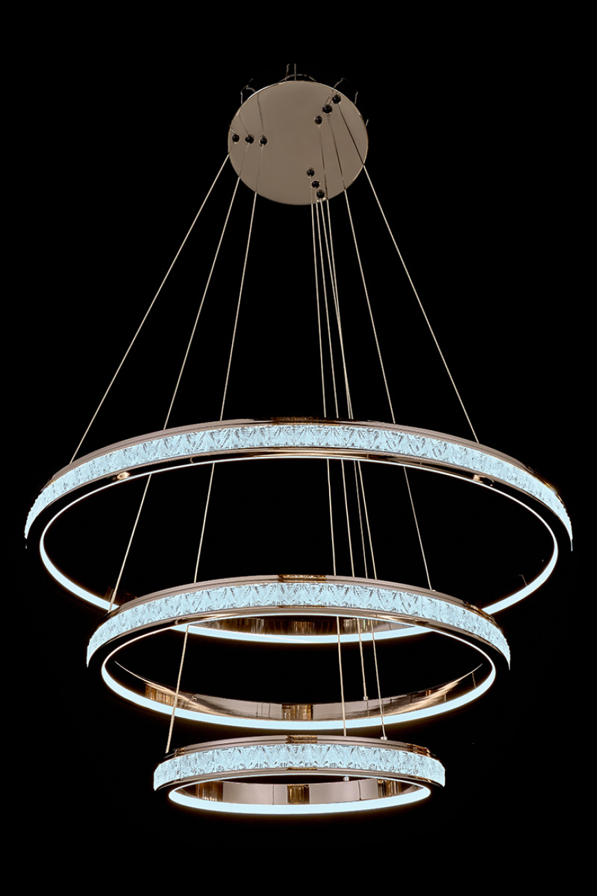 Подвесная люстра LEON Aida LE7707/800-3K Black Chrome