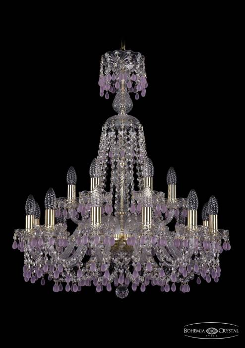 Подвесная хрустальная люстра 1410 Bohemia 1410/12+6/240/XL-80 G V7010