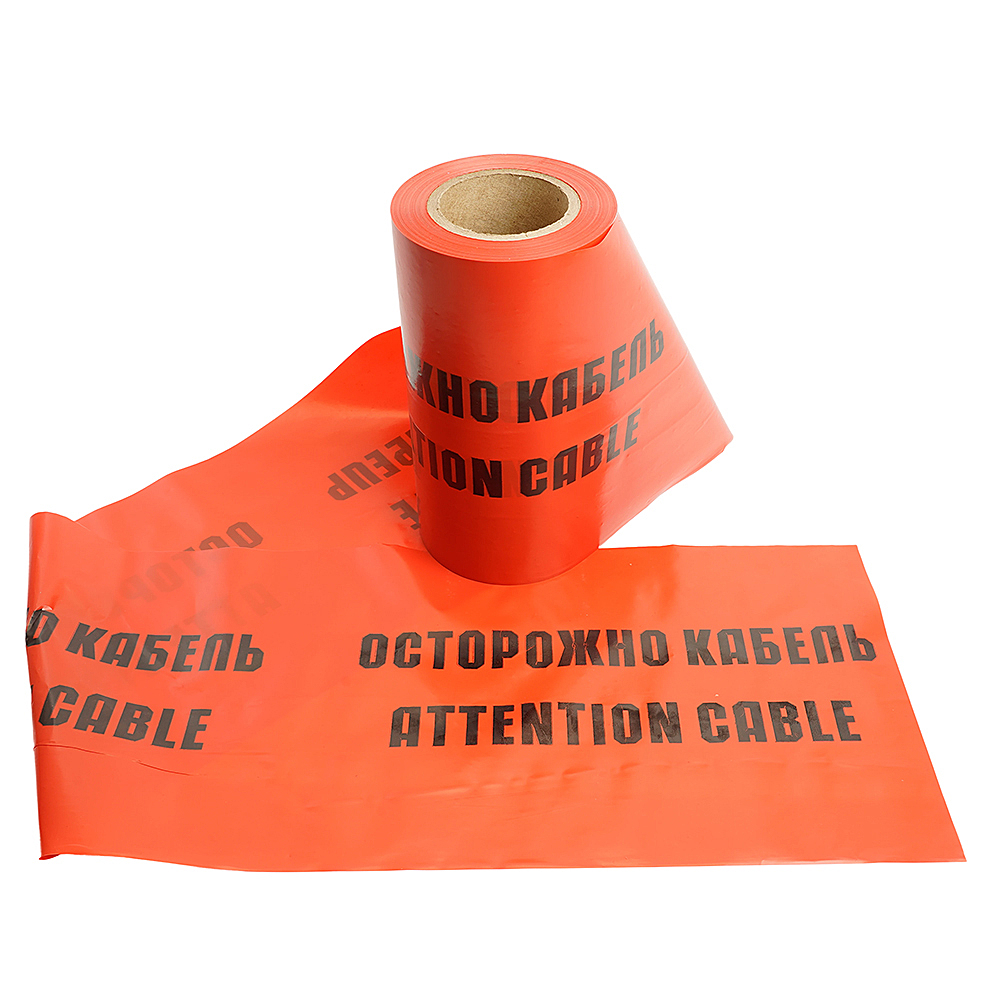 Сигнальная лента ОСТОРОЖНО КАБЕЛЬ, 100 п.м.*250 мм*100 мкм Stekker INTP10-250-100 50299
