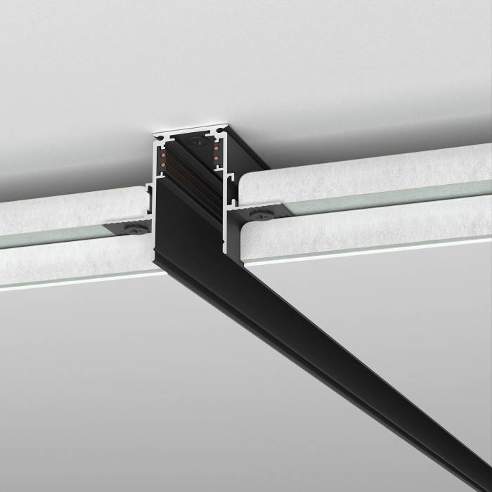 Шинопровод Elektrostandard Slim Magnetic Slim Magnetic Шинопровод встраиваемый под ГКЛ 12,5мм (черный) (2м) 85207/00