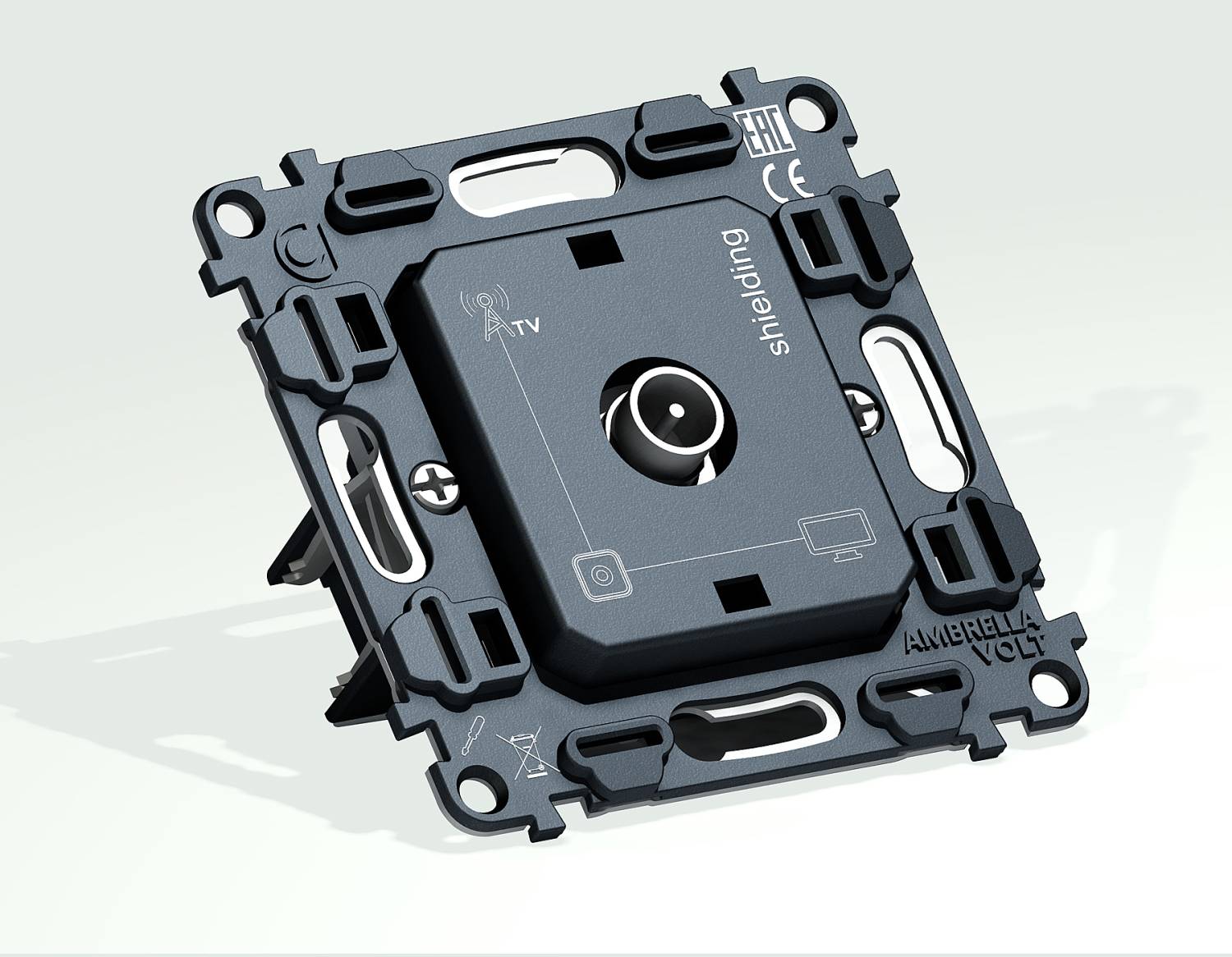 Механизм TV розетки оконечной экранированной Ambrella Volt QUANT VM199